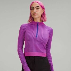 Lululemon Rest Less cropped quarter zip top